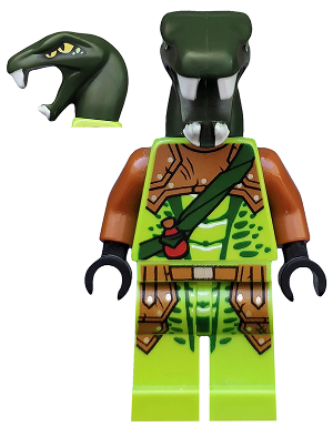 Lego figurka Ninjago Zoltar Serpentine Snake Warrior Lime