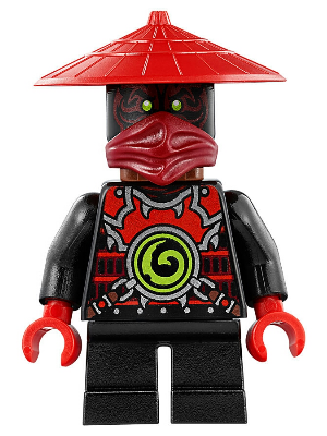 Lego figurka Ninjago Stone Army Scout Red Face - bez držáku
