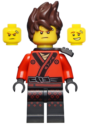 Lego figurka Ninjago Movie Kai Hair Pearl Dark Gray Scabbard