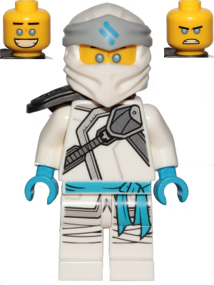 Lego figurka Ninjago Zane - mírně okousaná hlava