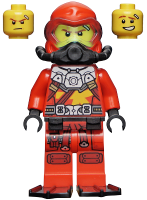 Lego figurka Ninjago Kai Seabound Scuba Gear - bez ploutve