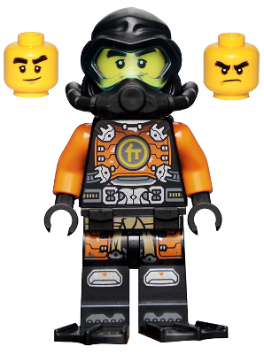Lego figurka Ninjago Cole Seabound Scuba Gear - bez ploutve