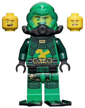 Lego figurka Ninjago Lloyd Seabound Scuba Gear - bez ploutve