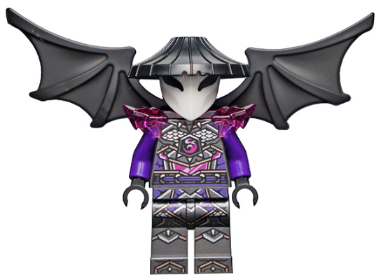 Lego figurka Ninjago General Vangelis Plain Black Head (Nová)
