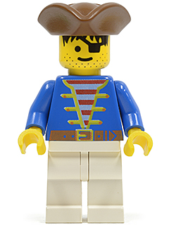 Lego figurka Pirates Pirate Blue Jacket White Legs