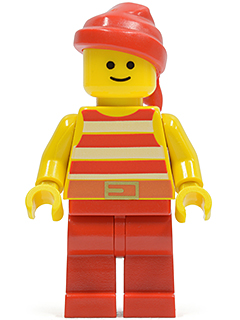 Lego figurka Pirates Pirate Red / White Stripes Shirt