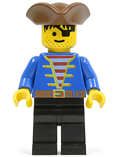 Lego figurka Pirates Pirate Blue Jacket Black Legs