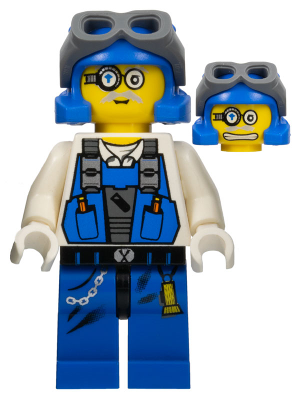 Lego figurka Power Miners Power Miner Brains Goggles - prasklá ruka