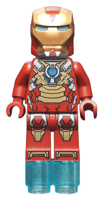 Lego figurka Super Heroes Iron Man - opotřebovaný potisk hlavy