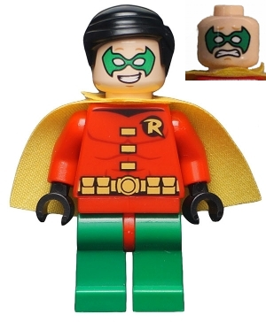 Lego figurka Super Heroes Robin Very Short Cape - mírně okousané nohy