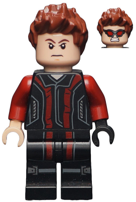 Lego figurka Super Heroes Hawkeye - opotřebovaný potisk úst