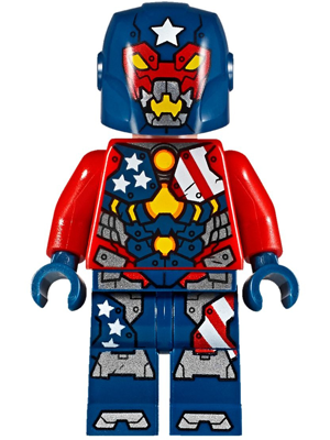 Lego figurka Super Heroes Justin Hammer - opotřebovaný potisk hlavy