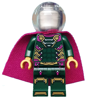 Lego figurka Super Heroes Mysterio Magenta Trim Flat Silver Head