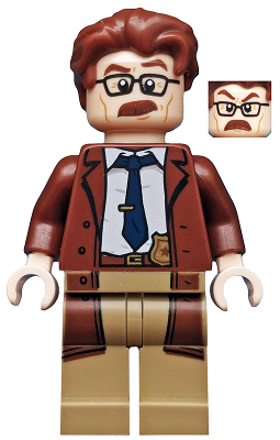 Lego figurka Super Heroes Commissioner Gordon - mírně opotřebovaný…