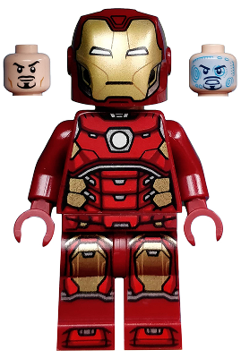 Lego figurka Super Heroes Iron Man Silver Hexagon on Chest