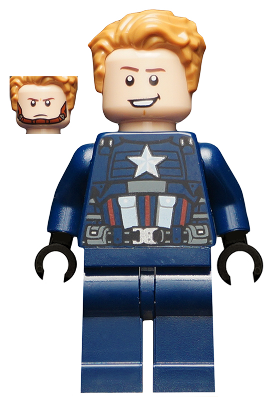 Lego figurka Super Heroes Captain America Dark Blue Suit