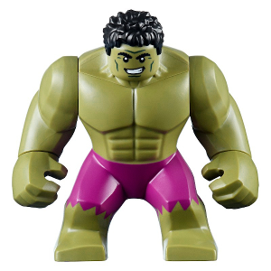 Lego figurka Super Heroes Hulk Giant Magenta Pants Black Hair (Nová)