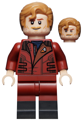 Lego figurka Super Heroes Star-Lord Black Boots - prasklý trup