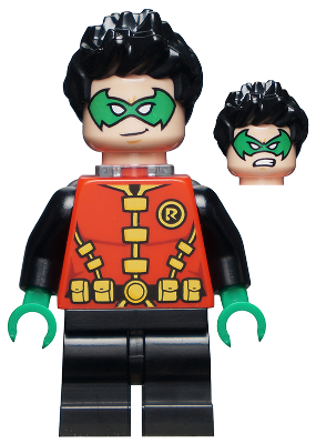 Lego figurka Super Heroes Robin Neck Bracket - bez krčního nástavce