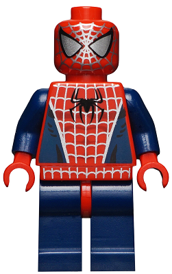 Lego figurka Spider-Man Dark Blue Arms - drobné stopy po kousnutí