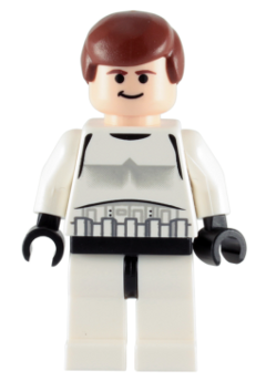 Lego figurka Star Wars Han Solo Stormtrooper Outfit - prasklá ruka