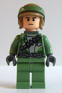 Lego figurka Star Wars Endor Rebel Commando Frown - prasklá jedna ruka