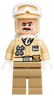 Lego figurka Star Wars Hoth Rebel Trooper - opotřebovaný potisk knírku