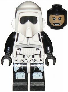 Lego figurka Star Wars Imperial Scout - opotřebovaný potisk hlavy