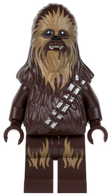 Lego figurka Star Wars Chewbacca Dark Brown Medium Nougat Fur (Nová)
