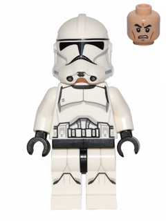 Lego figurka Star Wars Clone Trooper (Phase 2) Light Nougat Head