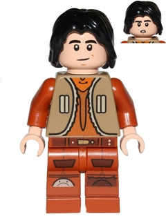 Lego figurka Star Wars Ezra Bridger Dark Tan Vest Hair (Nová)