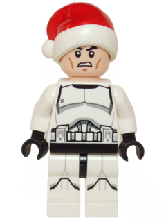 Lego figurka Star Wars Clone Trooper Printed Legs Santa Hat