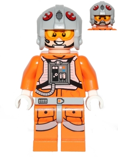 Lego figurka Star Wars Snowspeeder Pilot Light Bluish Gray Helmet