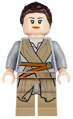 Lego figurka Star Wars Rey Dark Tan Tied Robe (Nová)
