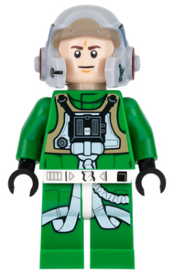 Lego figurka Star Wars Rebel Pilot A-wing Green Jumpsuit (Nová)