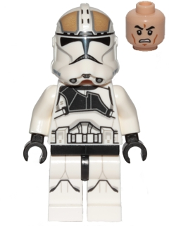 Lego figurka Star Wars Clone Trooper Gunner (Phase 2) Scowl (Nová)