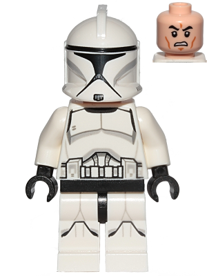 Lego figurka Star Wars Clone Trooper (Phase 1) Printed Legs Scowl