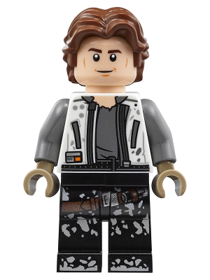 Lego figurka Star Wars Han Solo White Jacket - crack torso and arms