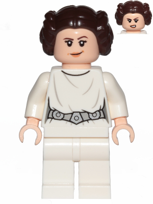 Lego figurka Star Wars Princess Leia White Dress Detailed Belt (Nová)