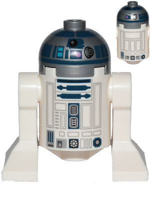 Lego figurka Star Wars Astromech Droid R2-D2 Flat Silver Head (Nová)