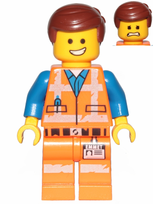 Lego figurka LEGO Movie 2 Emmet Smile / Scared Worn Uniform