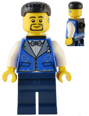 Lego figurka City Bass Player / Bassist (Nová) - bez krčního nástavce