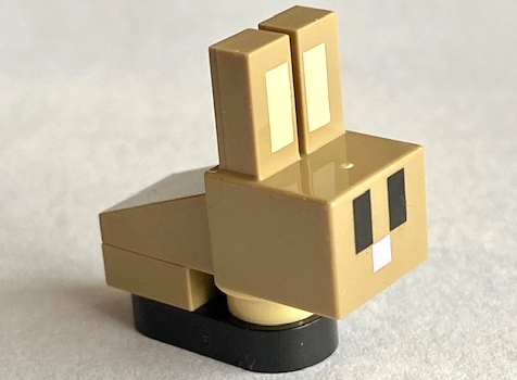 Lego Dark Tan Minecraft Bunny / Rabbit Baby Dark Tan