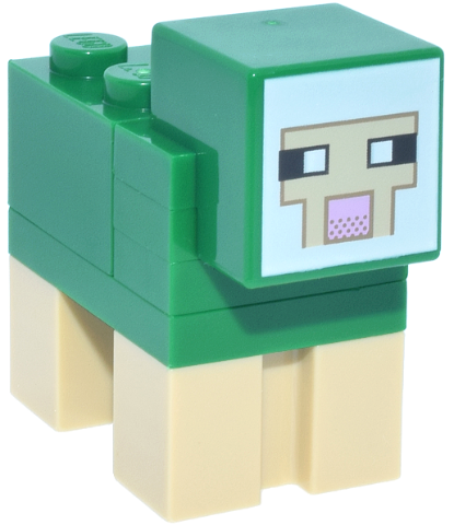 Lego Minecraft Sheep Green Brick Built