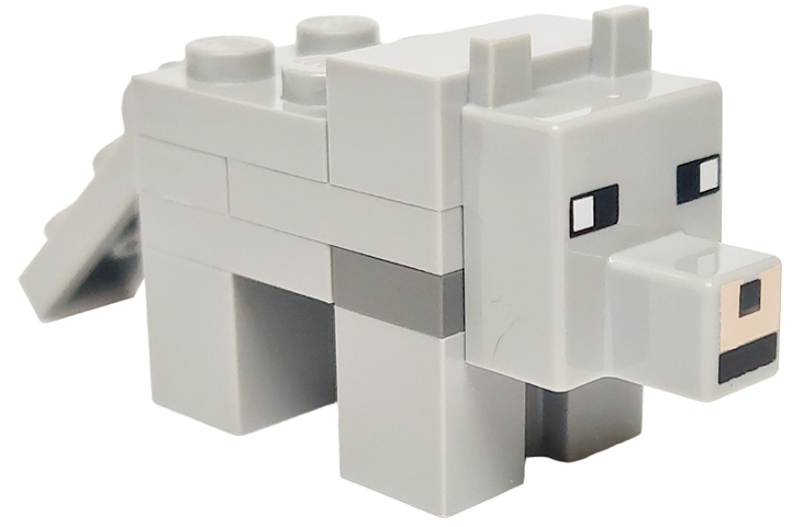 Lego Minecraft Wolf Brick Built