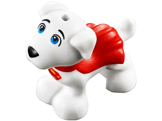 Lego White Dog Small Super Hero