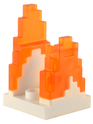 Lego White Wave Pixelated (Flame)