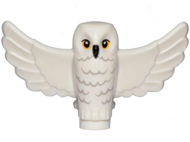 Lego White Owl Spread Wings with Black Beak (Nový)