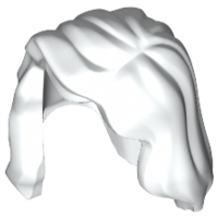 Lego White Hair Female Mid-Length with Part