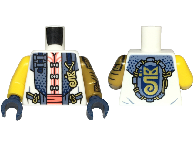 Lego White Torso Robe Open